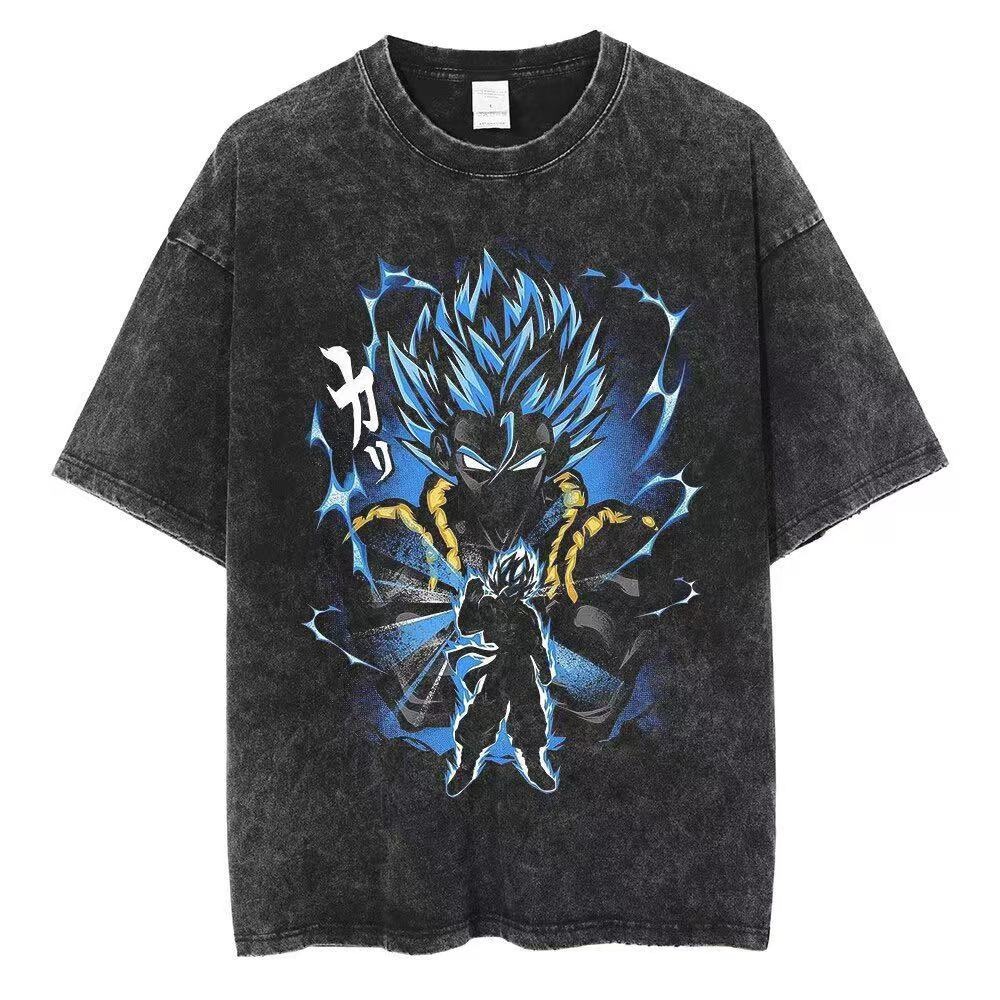 Men's Black Anime Graphic Tee